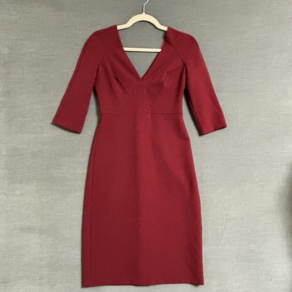 Zara Dress S‎ Red Cocktail Sexy Party Holiday Christmas Pencil Dark Romance